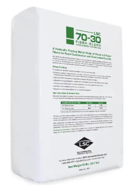 LSC 70/30 Fiber Blend with Tack 50 lb Bale - 18 per pallet - Seed Cover